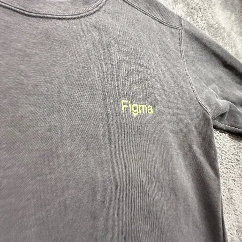 Figma Design 2025 Config Sweatshirt Mens S Fleece Pullover Crew Neck Stone Gray
